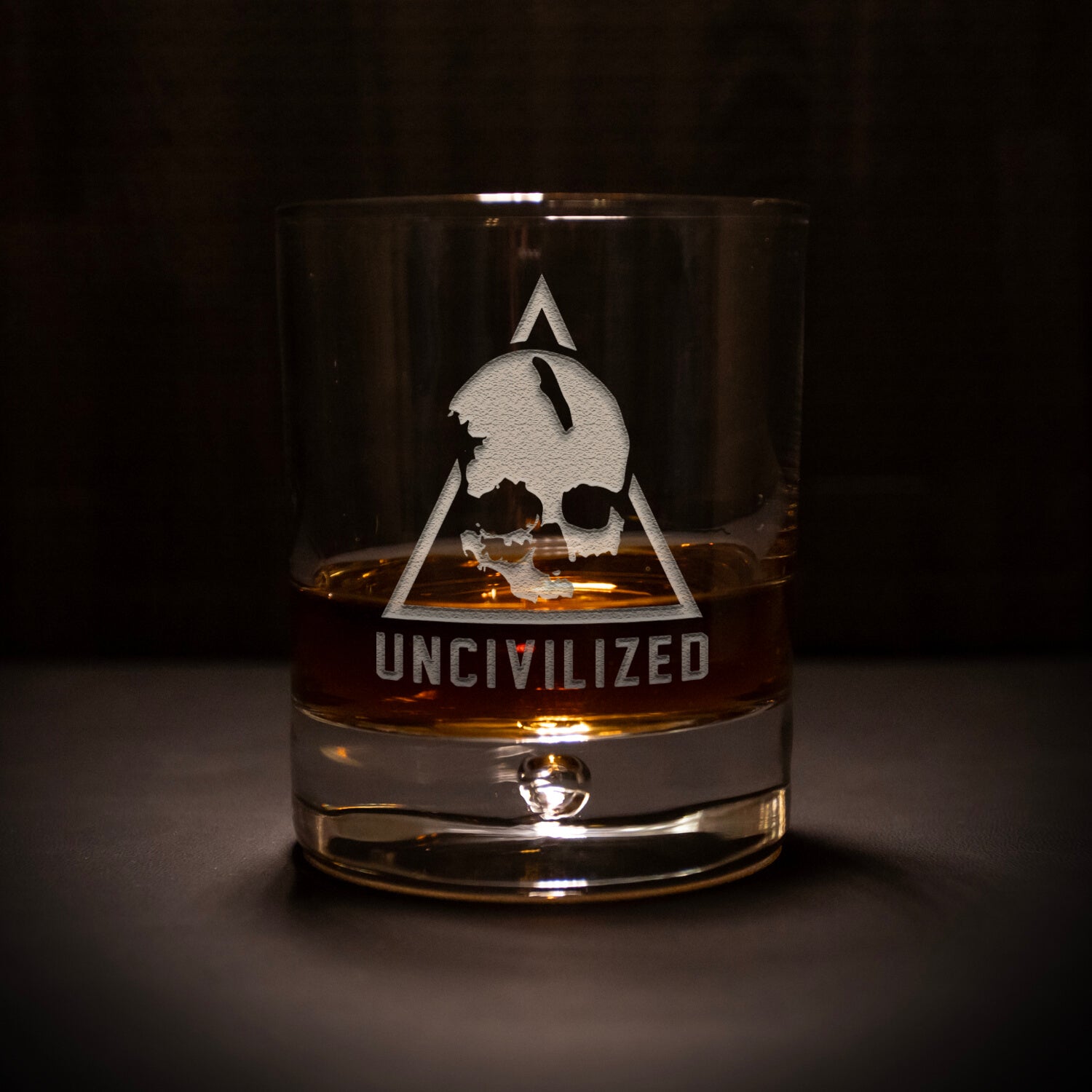 Uncivilized Rocks Glass