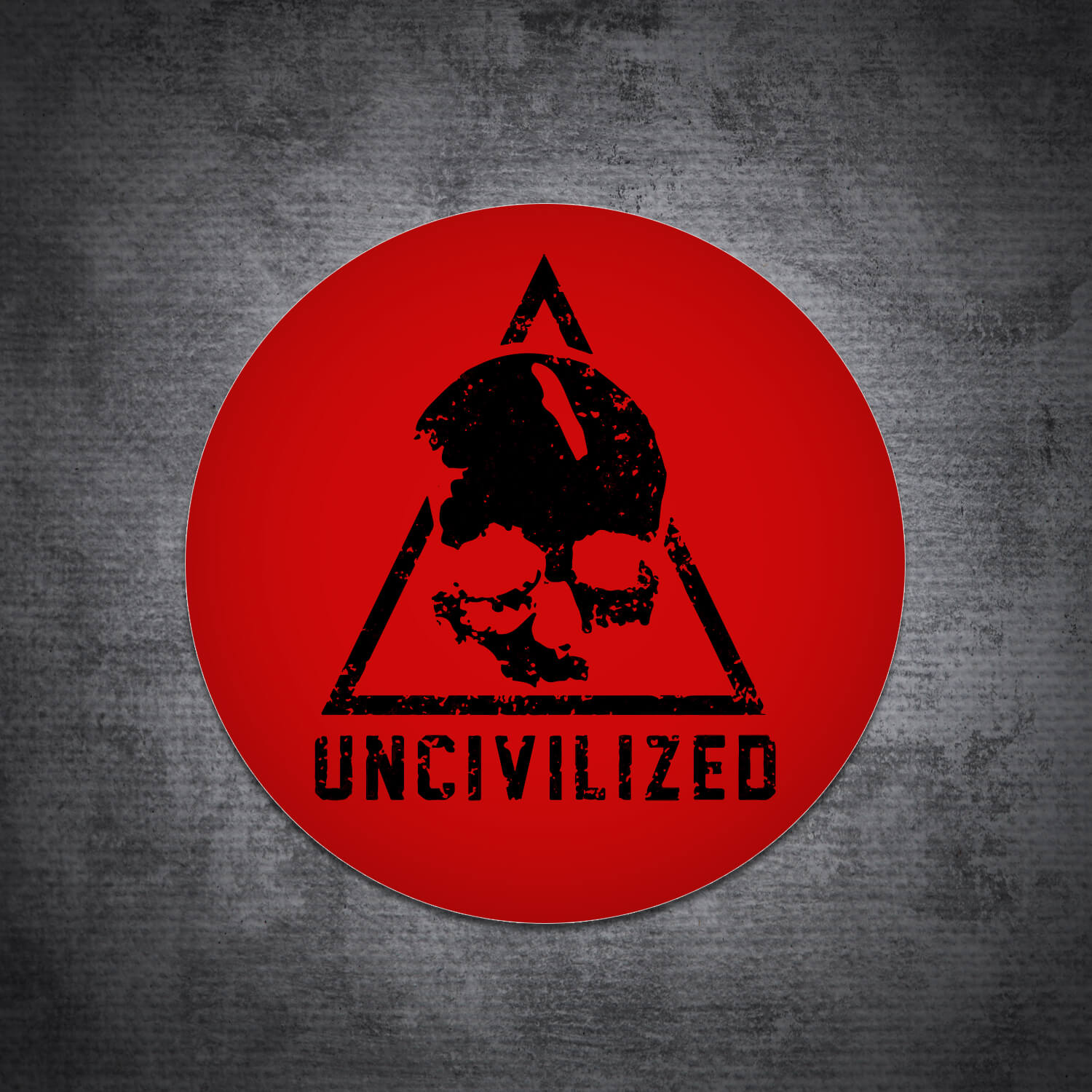 Uncivilized Sticker (Red)